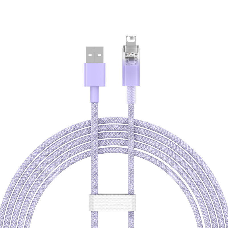 Fast Charging cable Baseus USB-A to Lightning  Explorer Series 2m, 2.4A (purple)