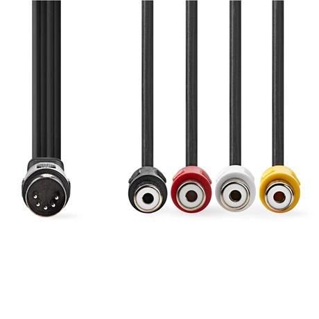 Nedis CAGL20450BK02 DIN-ES AUDIOKÁBEL 0,2 M