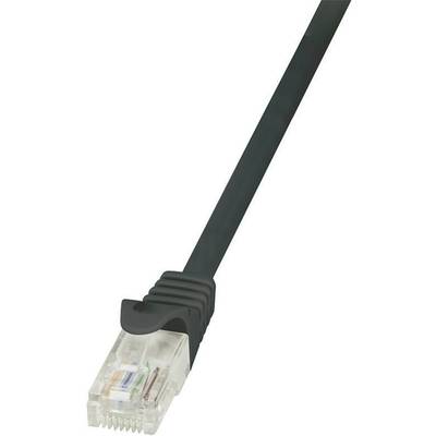RJ45 Hálózati csatlakozókábel, CAT 5e U/UTP [1x RJ45 dugó - 1x RJ45 dugó] 3 m, fekete LogiLink