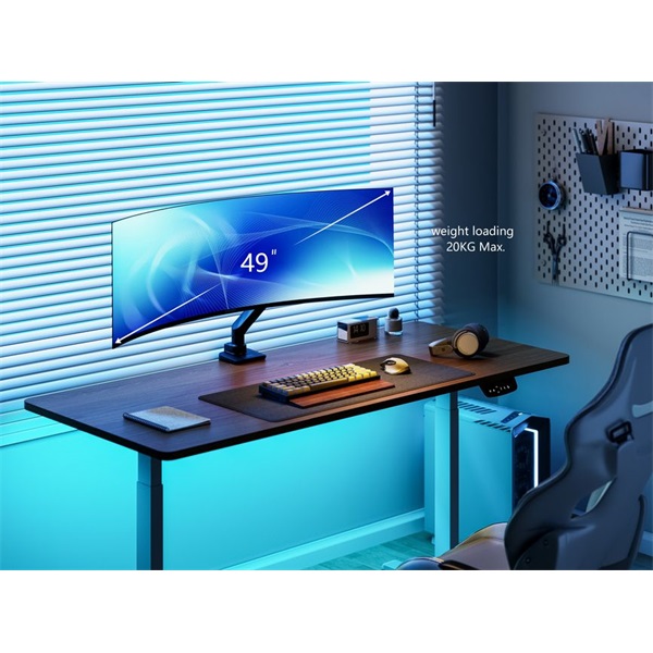 Equip  650180 17"-49"  1 monitor  dönthető  forgatható  Max.: 20kg Monitor Asztali konzol fekete 