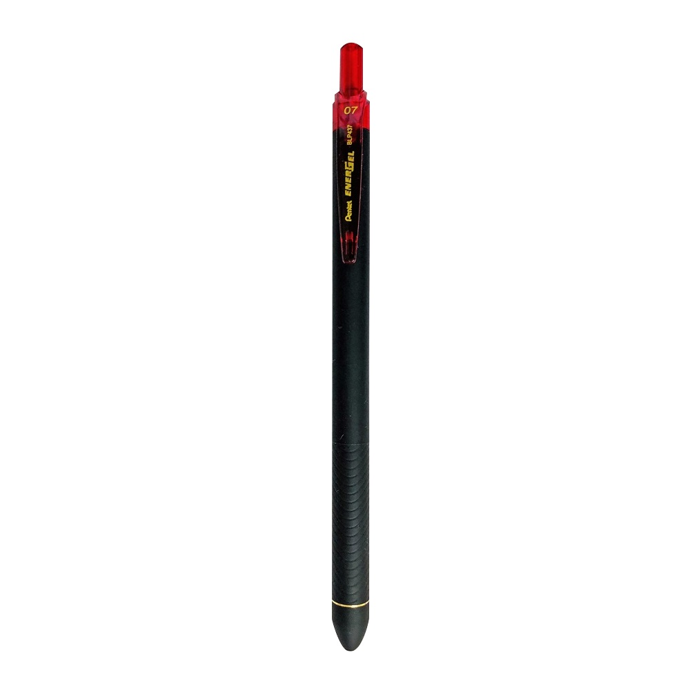 Pentel Golyóstoll nyomógombos 0,35mm, dokument toll BLP437 EnerGel , írásszín piros (BLP437R1-B)
