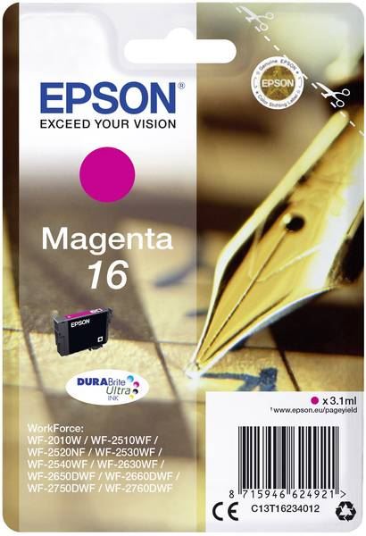 Epson 16 DURABrite Ultra tintapatron magenta (C13T16234012) Epson 16 DURABrite Ultra tintapatron magenta (C13T16234012)