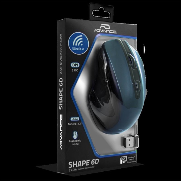 Advance SHAPE 6D Egér vezeték nélküli   Kék 