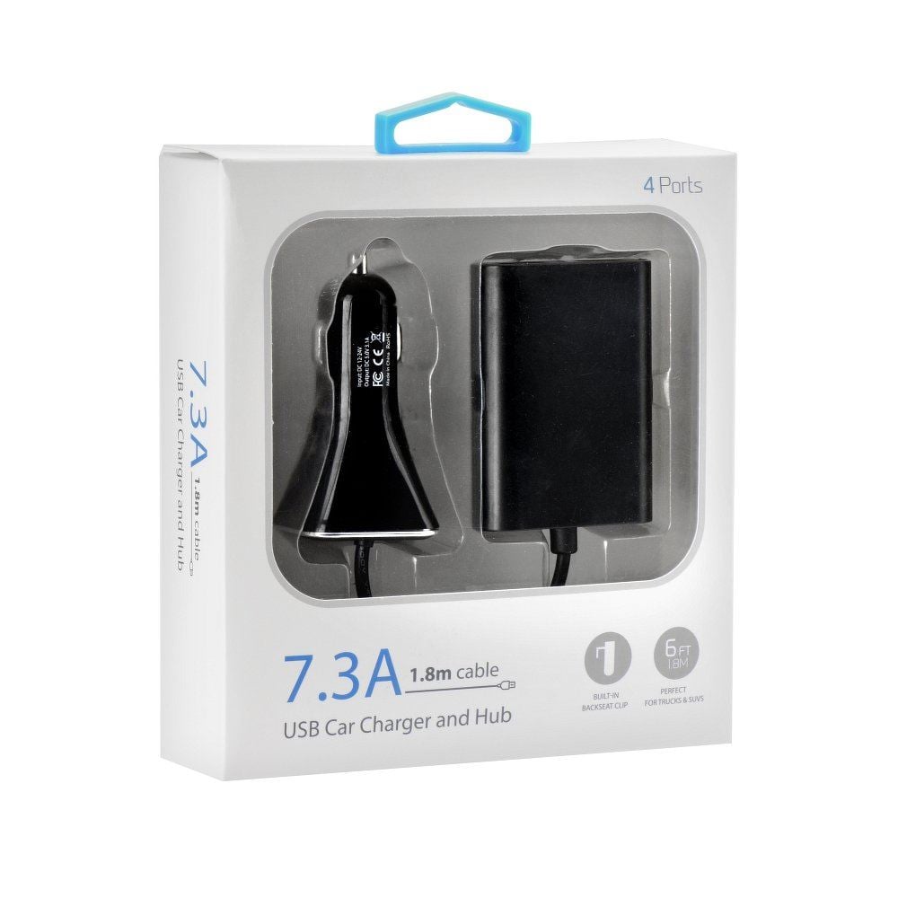 BlueStar 4xUSB autós töltő 1,8m-es kábellel 7,3A (BS376077) BlueStar 4xUSB autós töltő 1,8m-es kábellel 7,3A (BS376077)