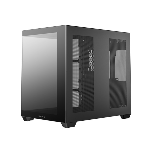 DeepCool CG530  Fekete  ablakos  venti nélkül  BTF ATX   Számítógépház   