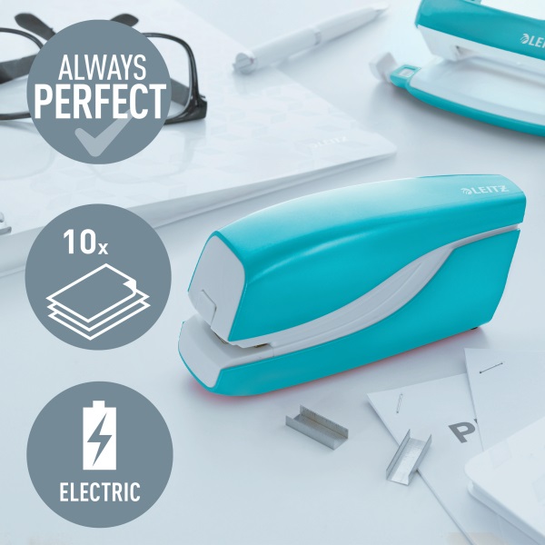 Leitz "Wow" elektromos tűzőgép jégkék (55661051)
