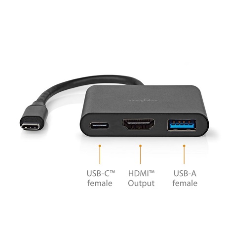 Nedis CCGB64770BK01 USB HUB
