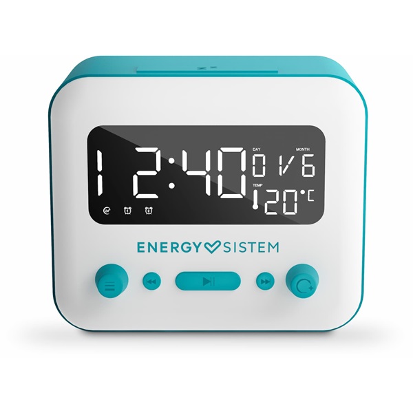 Energy Sistem EN 450725 Clock Speaker 2 Bluetooth kék - fehér ébresztőórás hangszóró Energy Sistem EN 450725 Clock Speaker 2 Bluetooth kék - fehér ébresztőórás hangszóró