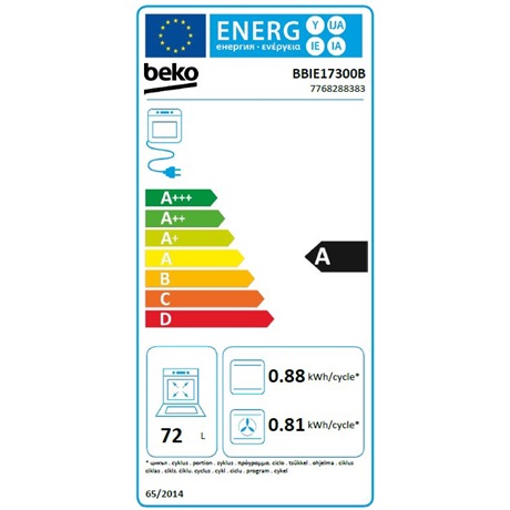 Beko BBIE17300B Beépíthető sütő