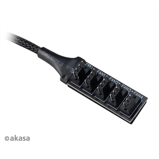  Akasa AK-CBFA08-KT02 Flexa FP5H   5x 4pin PWM  30cm  Duo pack   ventilátor kábel