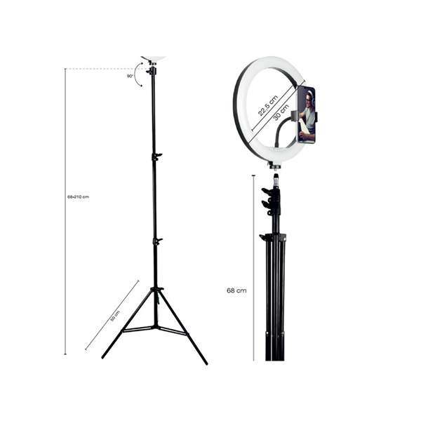 Tracer TRAOSW46745 Ring Light 15 W/30 cm/900-1700 lm/gyűrűs LED lámpa normál állvánnyal