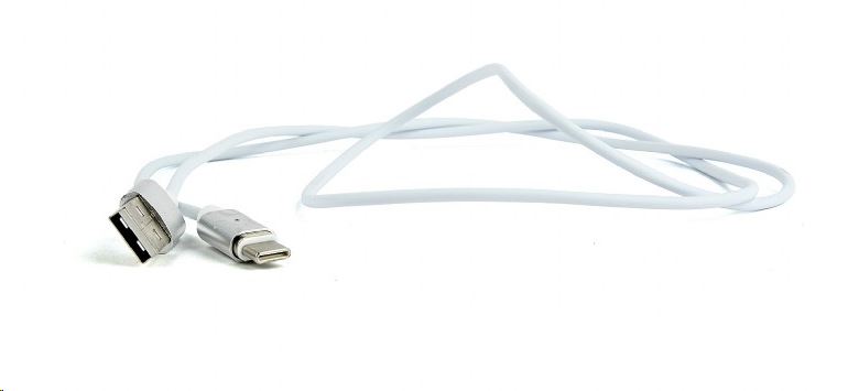 Gembird Cablexpert Magnetic USB Type-C kábel 1m, ezüst (CC-USB2-AMUCMM-1M) Gembird Cablexpert Magnetic USB Type-C kábel 1m, ezüst (CC-USB2-AMUCMM-1M)