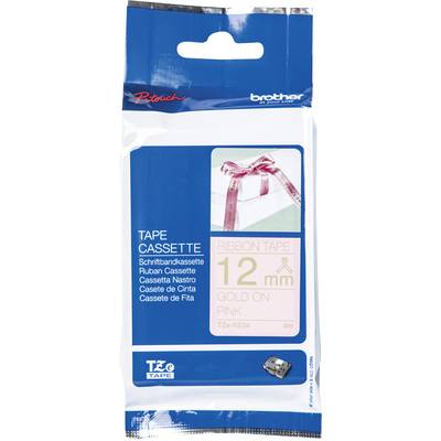 Feliratozó szalag, textil, nem laminált Brother TZe-RE34 Szalagszín: Rózsa Szövegszín: Arany 12 mm 4 m Feliratozó szalag, textil, nem laminált Brother TZe-RE34 Szalagszín: Rózsa Szövegszín: Arany 12 mm 4 m