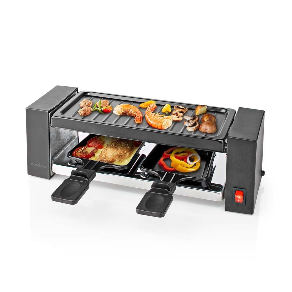 Nedis Gourmet raclette 2 személyes grillsütő (FCRA210FBK2)