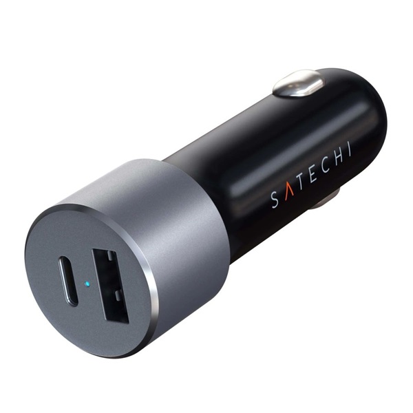 Satechi ST-TCPDCCM 72W USB/Type-C asztroszürke autós töltő Satechi ST-TCPDCCM 72W USB/Type-C asztroszürke autós töltő