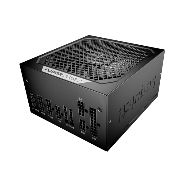 Be Quiet! 1000W  POWER ZONE 2 80+ Platinum  ATX3.1  moduláris  félpasszív ventilátor Tápegység Fekete 