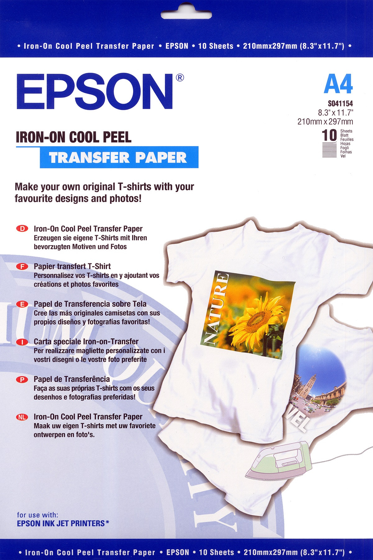 Epson A4 10 lap 124g vasalható fotópapír