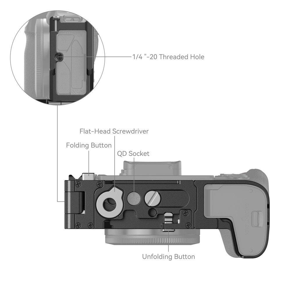 SMALLRIG Foldable L-Bracket for Canon EOS R8 