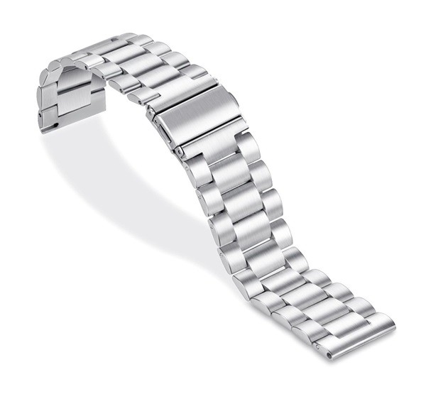Pótszíj (univerzális, 22 mm, rozsdamentes acél, állítható) EZÜST [Honor Watch GS 3]