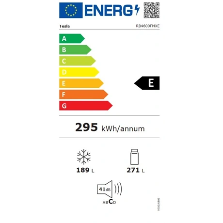 Tesla RB4600FMXE Side by Side hűtőszekrény - E energiaosztály