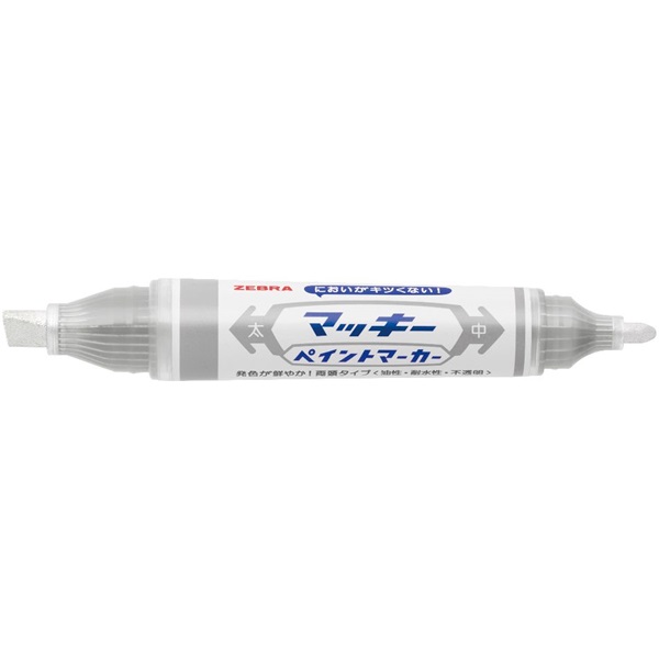 Zebra Mckie Bold ezüst kétvégű lakkmarker Zebra Mckie Bold ezüst kétvégű lakkmarker