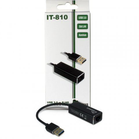 Inter-Tech Argus IT-810 USB Gigabit Ethernet Adapter fekete  