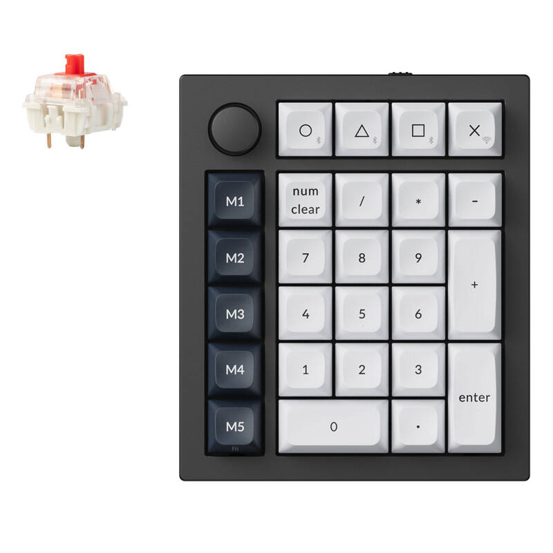 Keychron Q0 Max RGB vezeték nélküli numerikus billentyűzet, piros kapcsoló (fekete) [Q0M-M1].