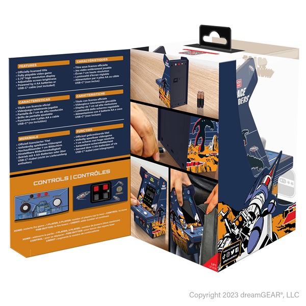 MY ARCADE  DGUNL-7004 Space Invaders Micro Player Pro Portable Retro Arcade 6.75" Hordozható Játékkonzol