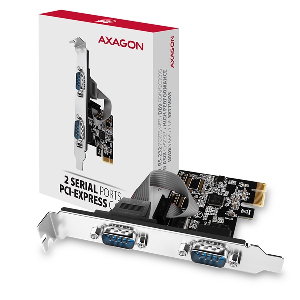 Axagon 2x Soros port bővítő kártya PCIe (PCEA-S2N)