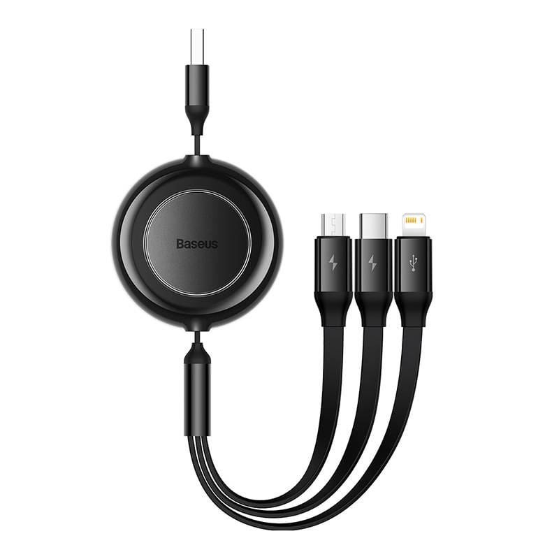 Baseus Bright Mirror 2 USB 3 az 1-ben kábel mikro USB Lightning USB-C 3.5A 1.1m fekete (CAMJ010001) Baseus Bright Mirror 2 USB 3 az 1-ben kábel mikro USB Lightning USB-C 3.5A 1.1m fekete (CAMJ010001)