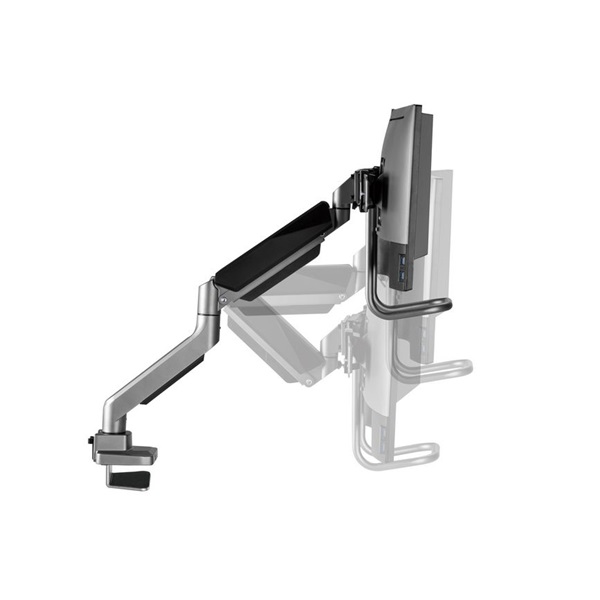 Equip  650161  17"-32" 2 monitor dönthető forgatható Max.: 2x9kg  Monitor Asztali konzol  fekete/ezüst 