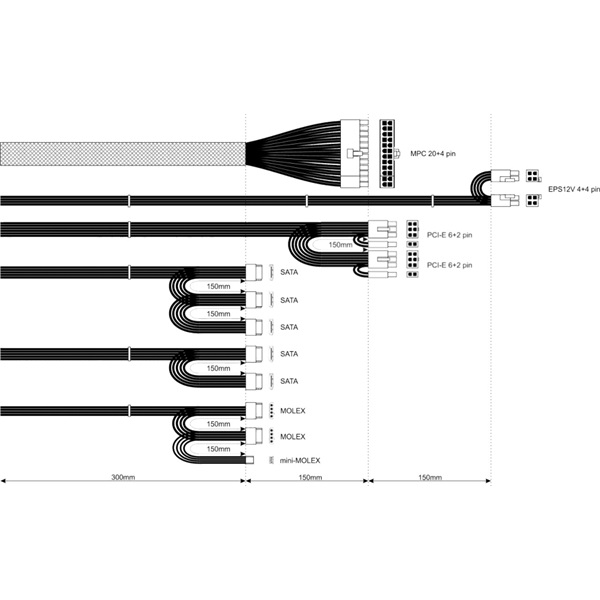 Akyga 700W Basic tápegység OEM (AK-B1-700)