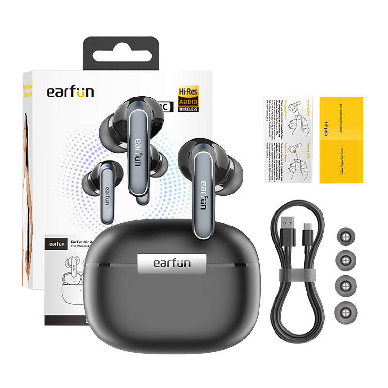 EarFun Air2 TWS fülhallgató Fekete EarFun Air2 TWS fülhallgató Fekete