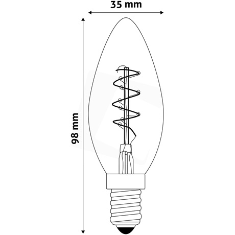 Avide ABLSFC14EW-3W LED SOFT FILAMENT CANDLE IZZÓ 3W E14 EW 2700K Avide ABLSFC14EW-3W LED SOFT FILAMENT CANDLE IZZÓ 3W E14 EW 2700K