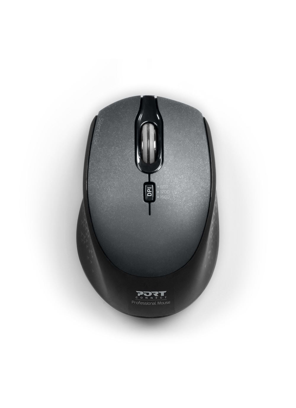 Port Silent Pro vezeték nélküli egér fekete (900713)