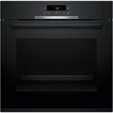 Bosch HBA372EB4 fekete, beépíthető, sütőtér:71L, grill, légkeverés, pirolitikus tisztítás, sütő