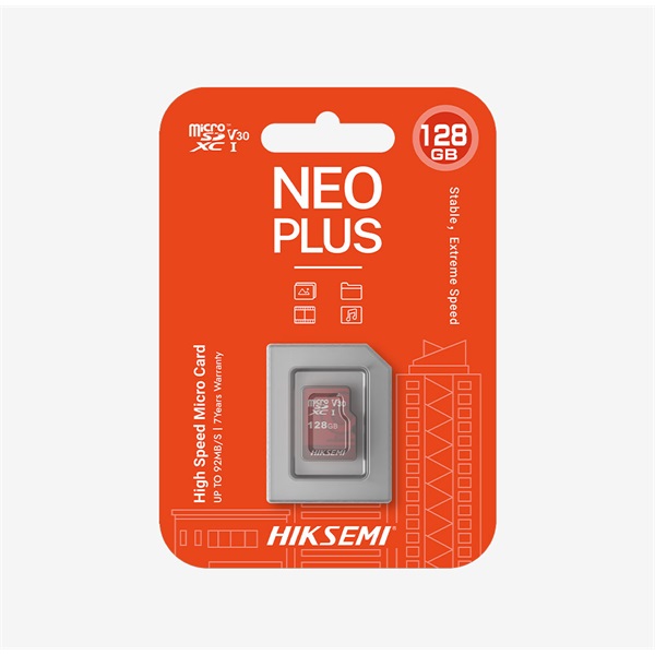 Hikvision HIKSEMI MicroSD kártya - NEO PLUS 64GB microSDXC™, Class 10 and UHS-I, TLC (adapter nélkül) Hikvision HIKSEMI MicroSD kártya - NEO PLUS 64GB microSDXC™, Class 10 and UHS-I, TLC (adapter nélkül)