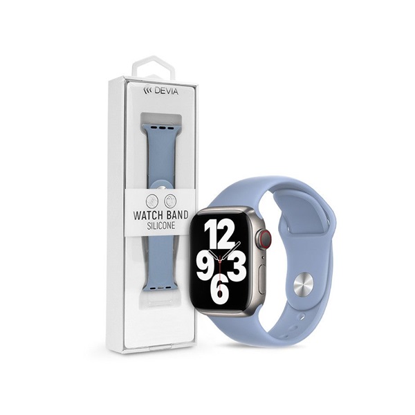 Devia ST364495 Apple Watch 38/40/41mm kék szilikon sport szíj