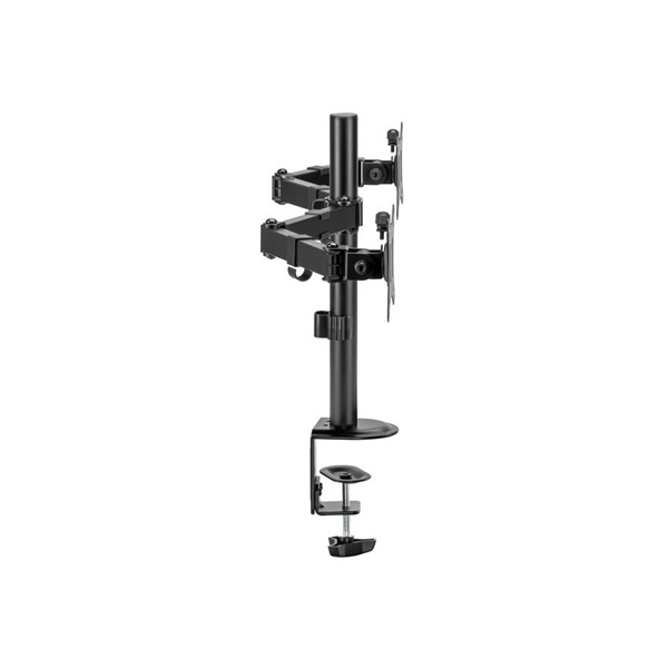 Equip Monitor Asztali konzol - 650157 (13"-27", 2 monitor, dönthető, forgatható, állítható magasság, Max.:2x9kg, fekete) Equip Monitor Asztali konzol - 650157 (13"-27", 2 monitor, dönthető, forgatható, állítható magasság, Max.:2x9kg, fekete)