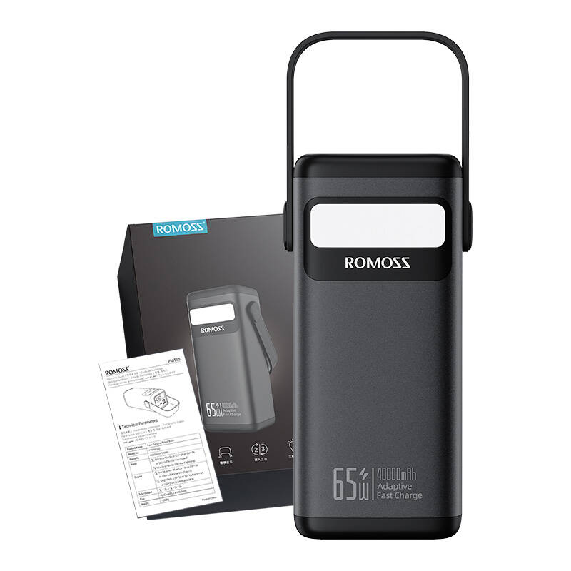 Romoss PMT40 40000mAh 65W Powerbank Fekete