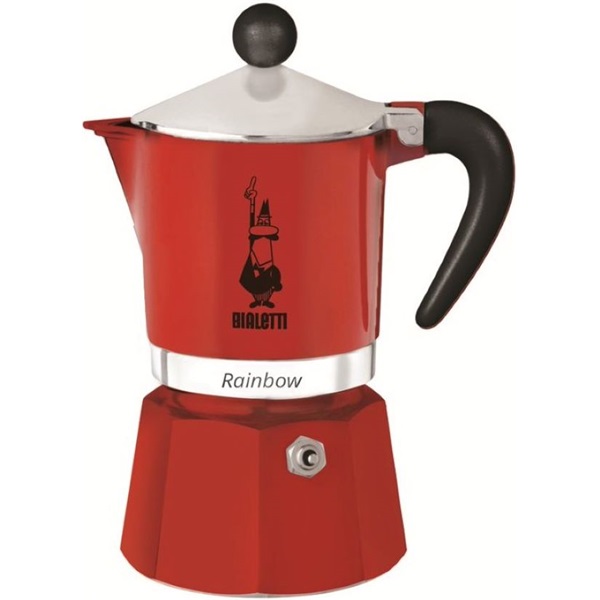 Bialetti Rainbow 6 személyes kotyogós kávéfőző piros (4963) Bialetti Rainbow 6 személyes kotyogós kávéfőző piros (4963)