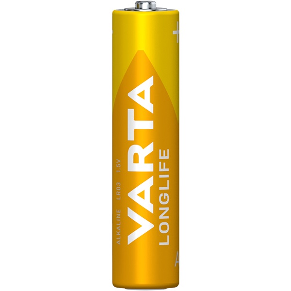 Mikroelem AAA, alkáli mangán, 1,5V, 24 db, Varta Longlife LR03, AAA, LR3, AM4M8A, AM4, S Mikroelem AAA, alkáli mangán, 1,5V, 24 db, Varta Longlife LR03, AAA, LR3, AM4M8A, AM4, S