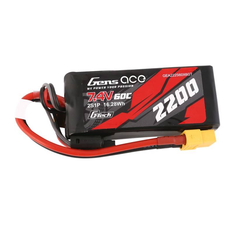 GensAce G-Tech LiPo akkumulátor 2200mAh 7.4V 60C 2S1P XT60 GensAce G-Tech LiPo akkumulátor 2200mAh 7.4V 60C 2S1P XT60