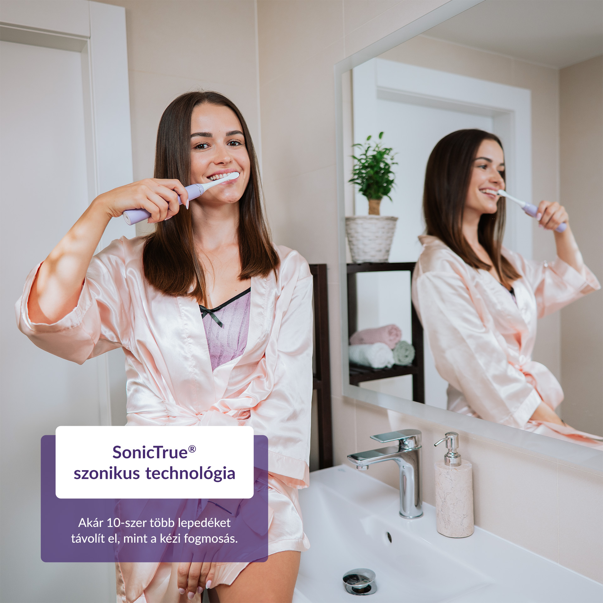 TrueLife SonicBrush Compact Elektromos fogkefe Lavender