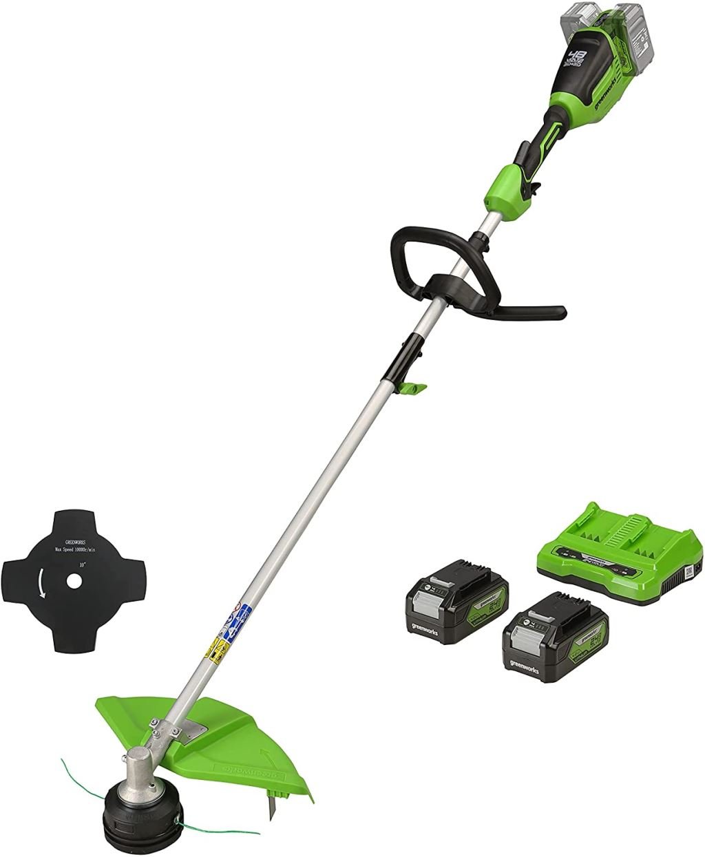 Greenworks GD24X2TXK4x akkumulátoros fűszegélynyíró, 24V, két akkuval és töltővel (2108107UD-GW)