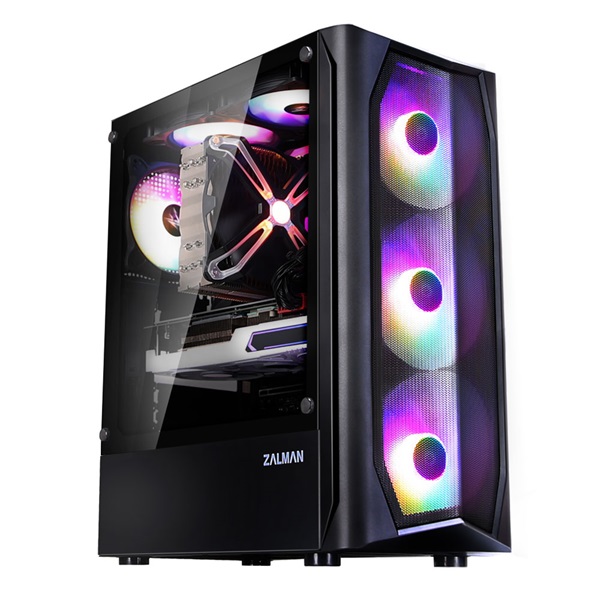 ZALMAN  Midi ATX N4 Tápegység nélkül Számítógépház Fekete RGB