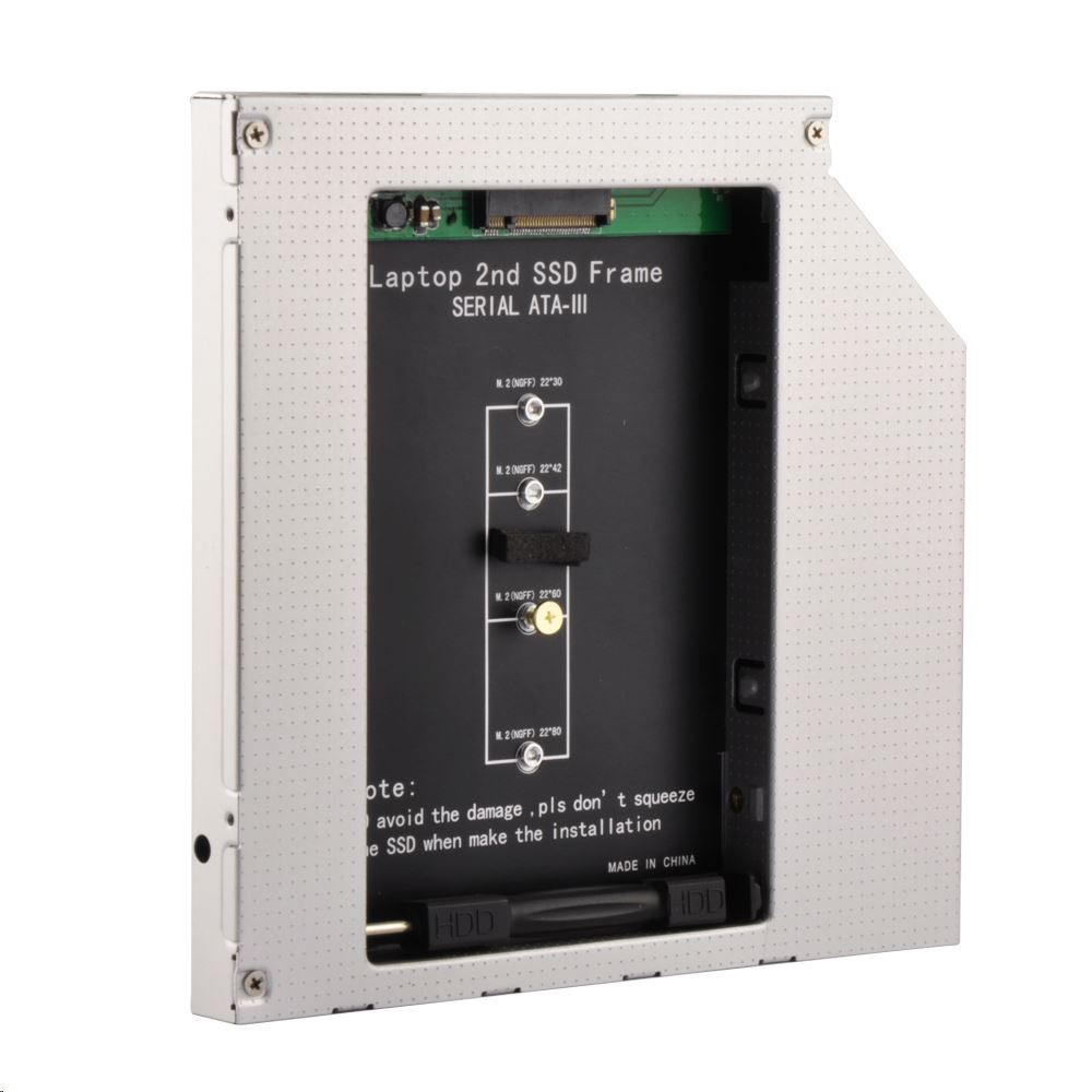Gembird M.2 SSD beépítő keret notebook ODD helyére (A-SATA12M2-01) Gembird M.2 SSD beépítő keret notebook ODD helyére (A-SATA12M2-01)