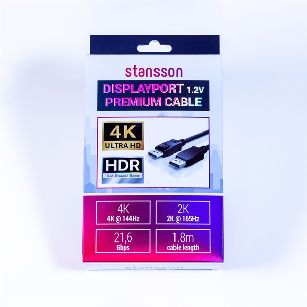 Stansson 1,8m Displayport Kábel