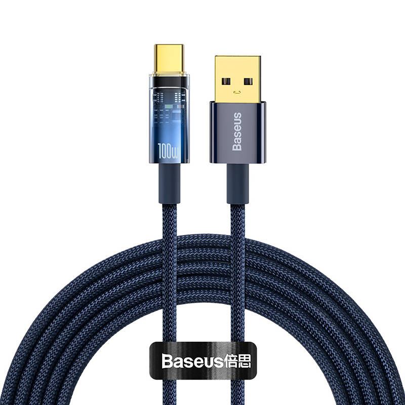 Baseus Explorer USB-USB-C kábel 100W 2m kék (CATS000303)