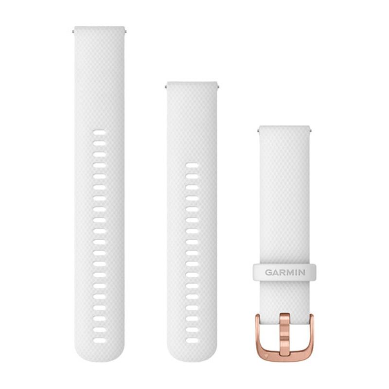 Garmin óraszíj Vivomove 3 fehér szilikon, rózsaarany csattal (QR 20 mm) (010-12924-10)